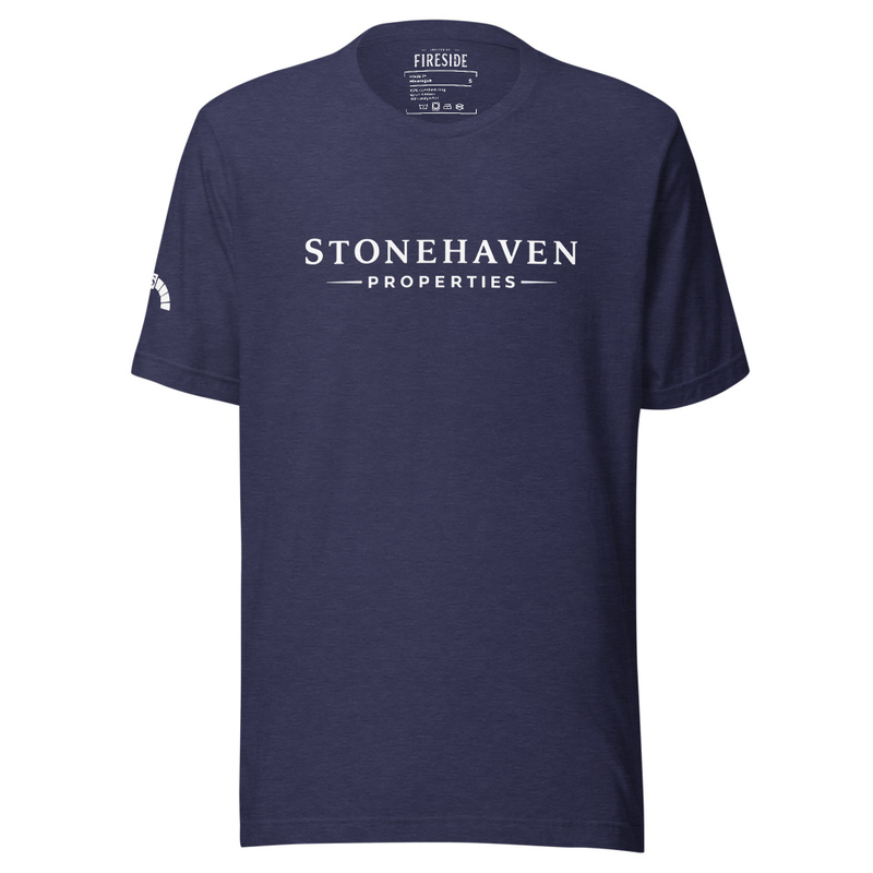 Deluxe Stonehaven Properties T-Shirt – S, Heather Midnight Navy