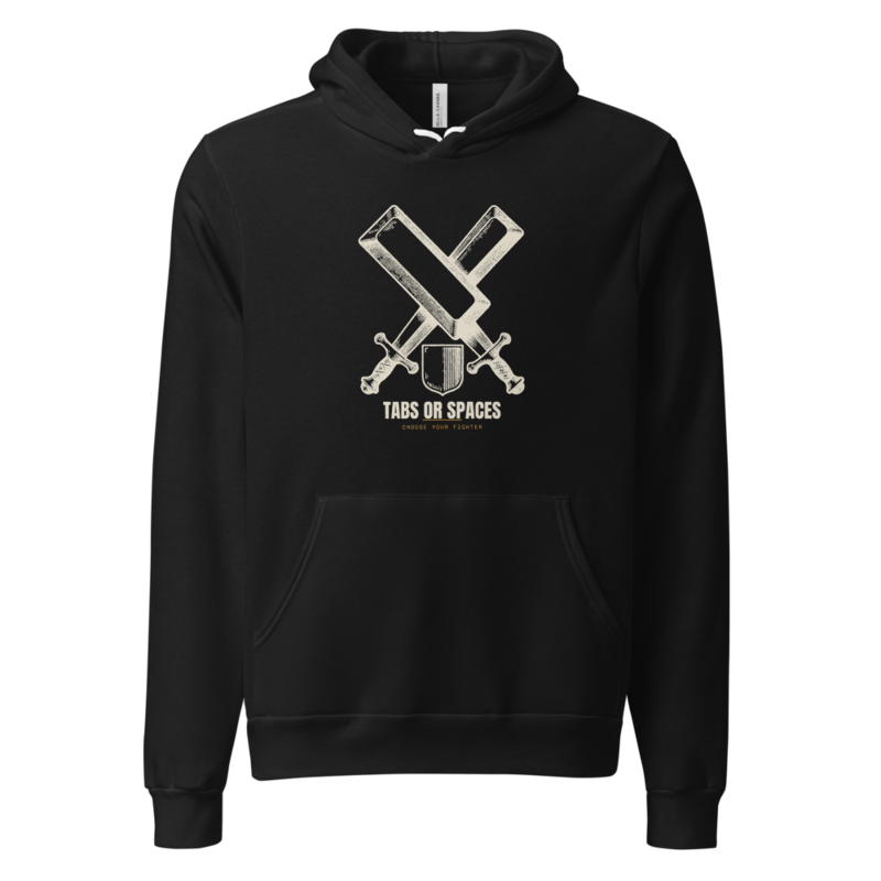 Tabs or Spaces Hoodie mockup