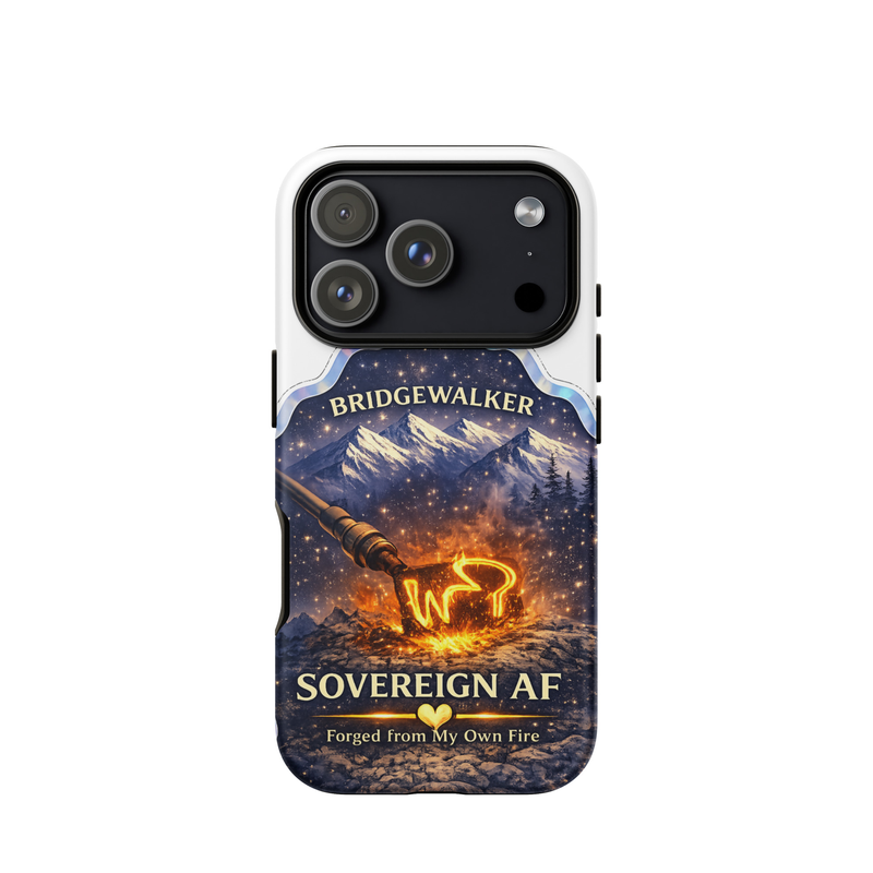 "Sovereign AF – Forged from My Own Fire" Tough Case for iPhone® – iPhone 17 Pro, Matte