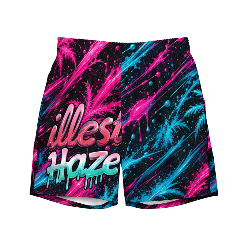 Illest Haze Neon Vice Recycled Swim Trunks — V8 product photo 2