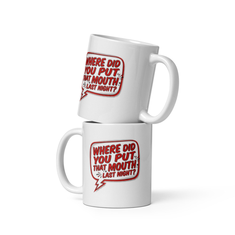 If mugs can talk White glossy mug