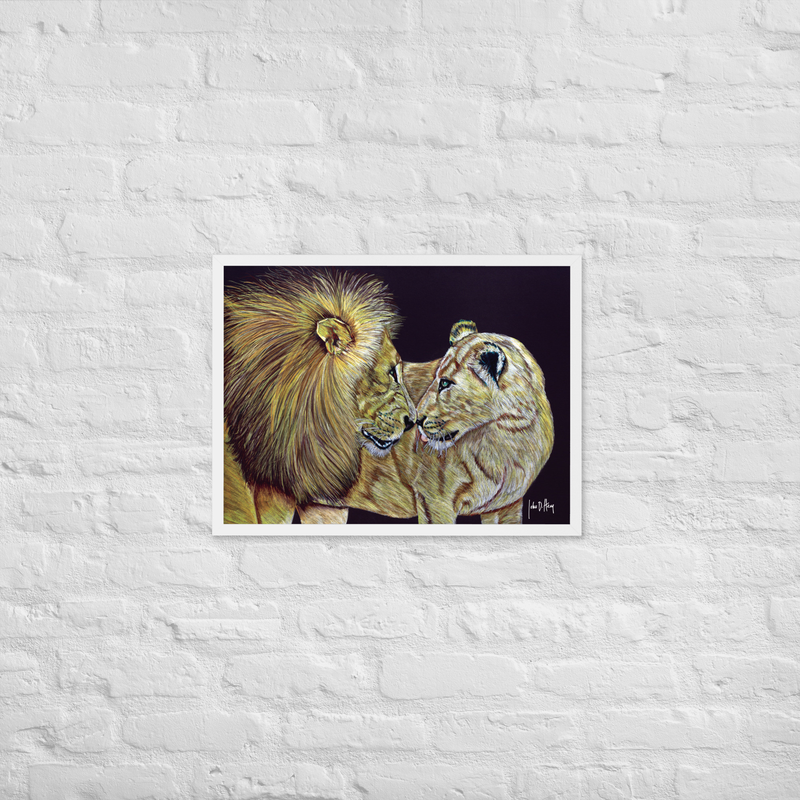 Love Story Framed Poster – 18″×24″, White