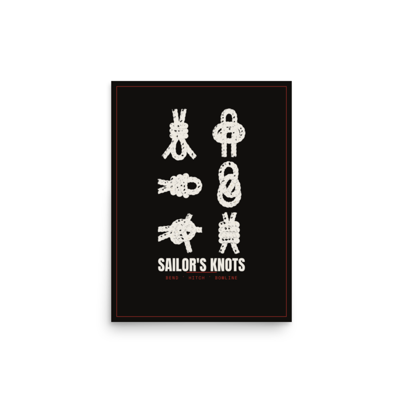 Sailor's Knots Poster — Sailing merch