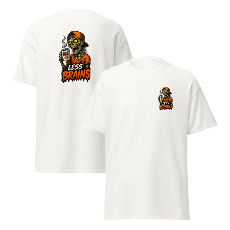 Less Brains Unisex classic tee – S, White