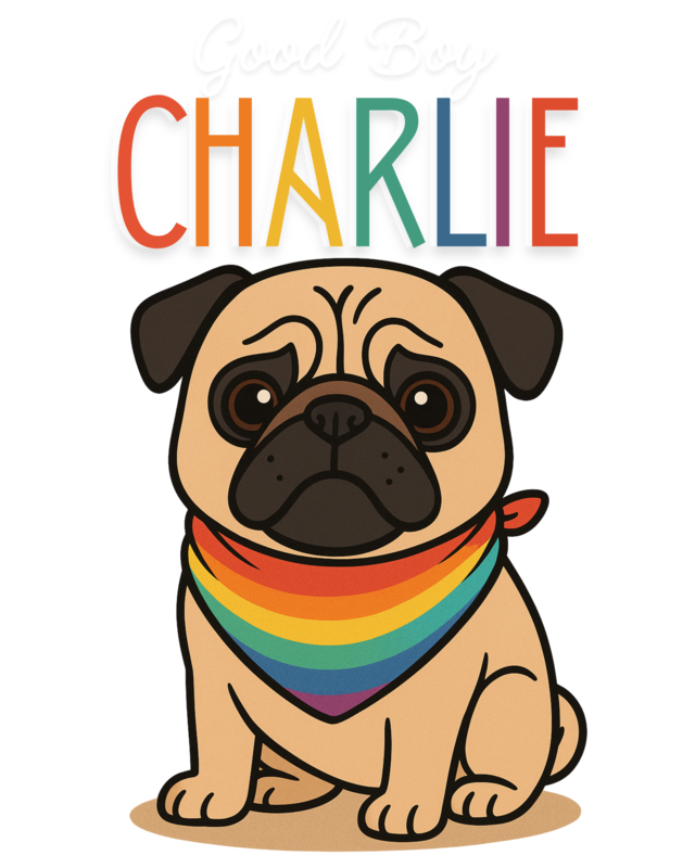 Personalized Pet Pride - Rainbow Bandana - Unisex Hoodie alternate