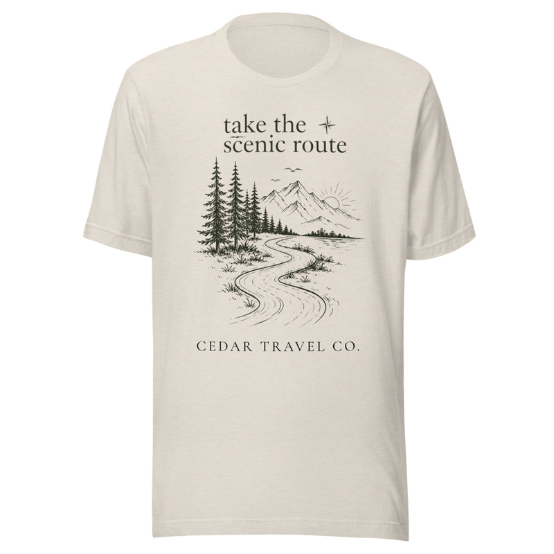 Scenic Route Tee – 2XL, Heather Dust