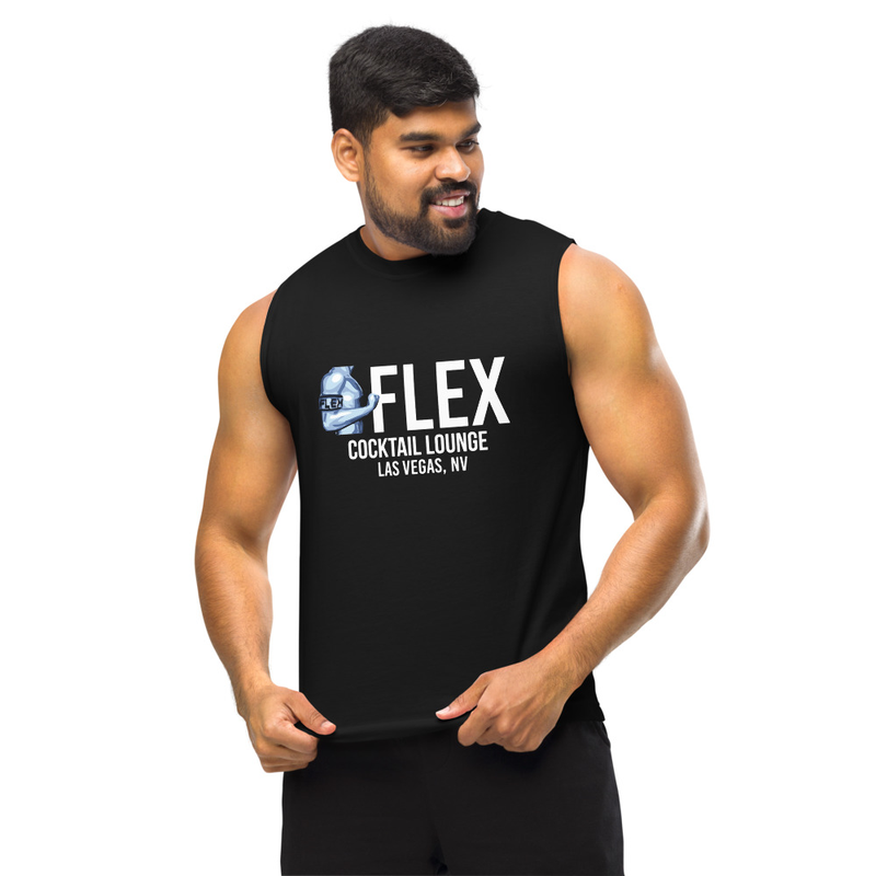 Flex Logo Muscle Shirt — Black