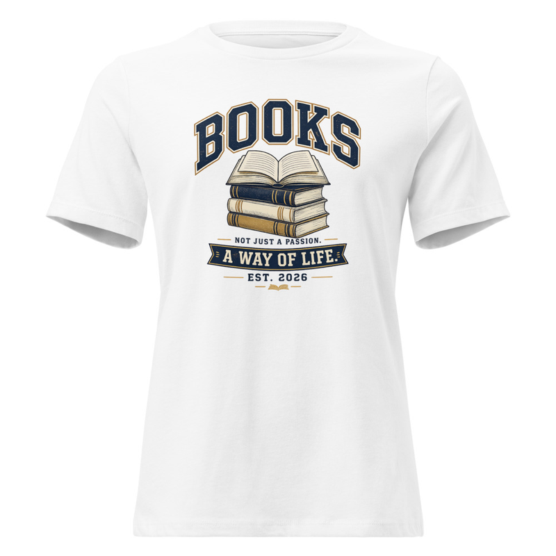 Book way of life Women's Relaxed T-Shirt – S, White