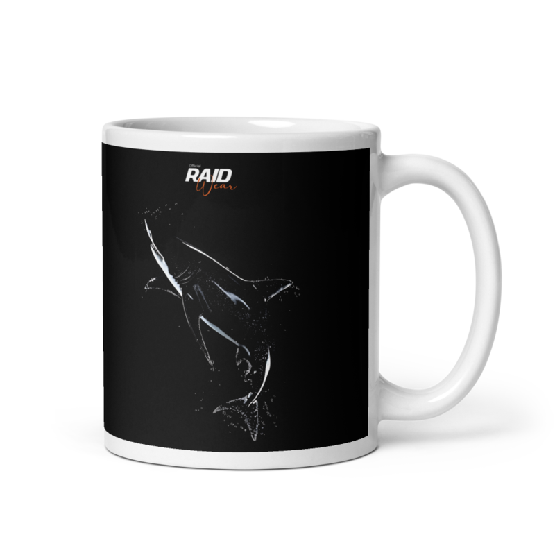 RAID Wear Shark Mug – 11 oz, White