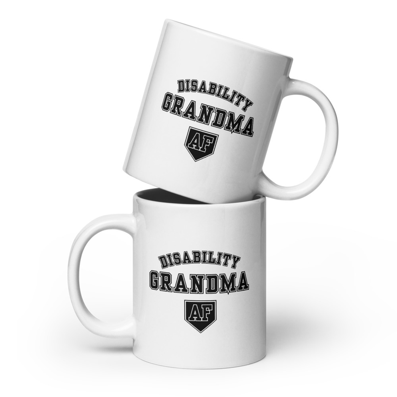 Disability Grandma AF mug – 20 oz, White