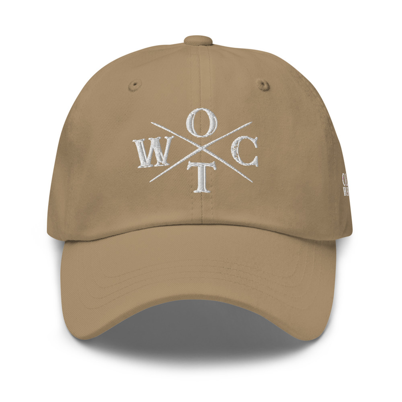 OTWC - Dad Hat - White Text – One size, Khaki