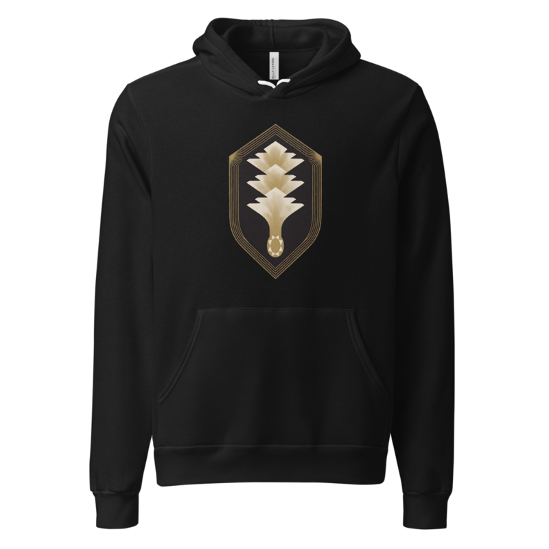 Deco Smoke Column Crest Hoodie (Artist Series) mockup