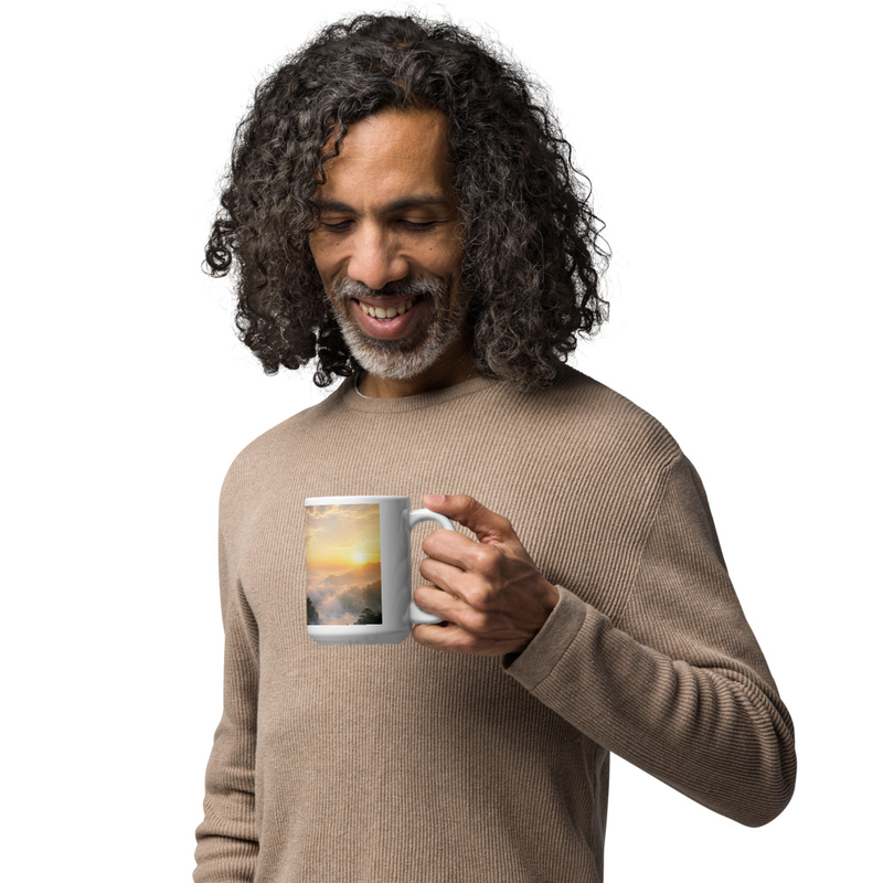 Drink your morning tea from a cup that asks you to slow down.