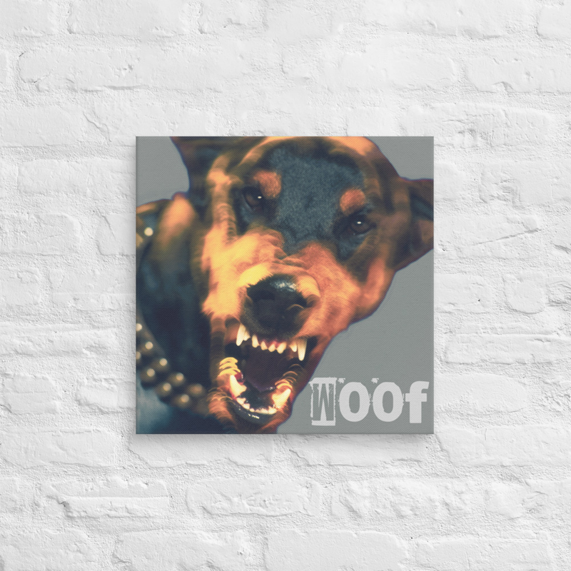 "Woof" canvas