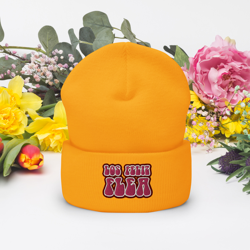 Los Feliz Flea Logo Text Cuffed Beanie