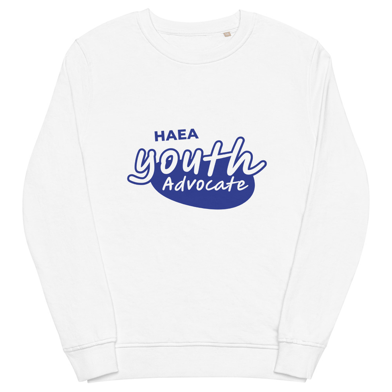Apparel - Dark Blue HAEA Youth Advocate Unisex organic sweatshirt