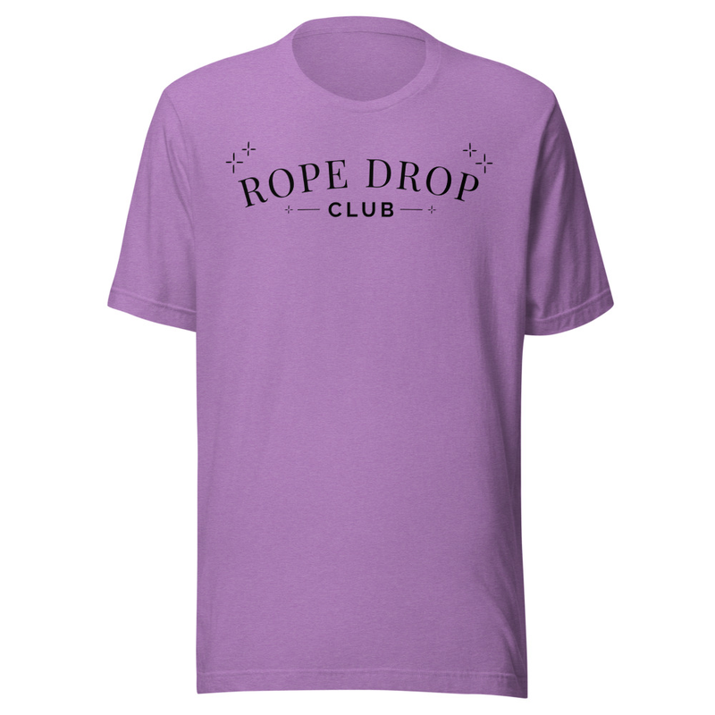 Rope Drop Club Tee – XS, Heather Team Purple