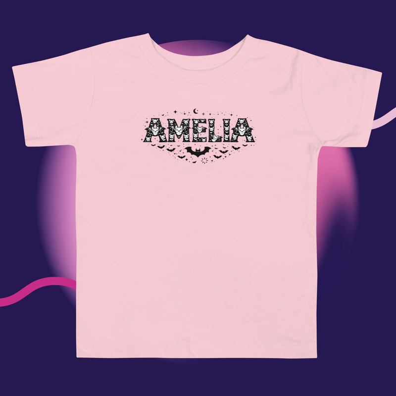 Amelia bat Toddler Short Sleeve Tee – 2T, Pink
