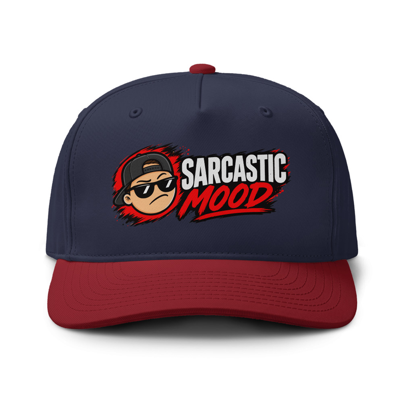 Sarcastic Mood - Two-tone cap – One size, Midnight / Cardinal