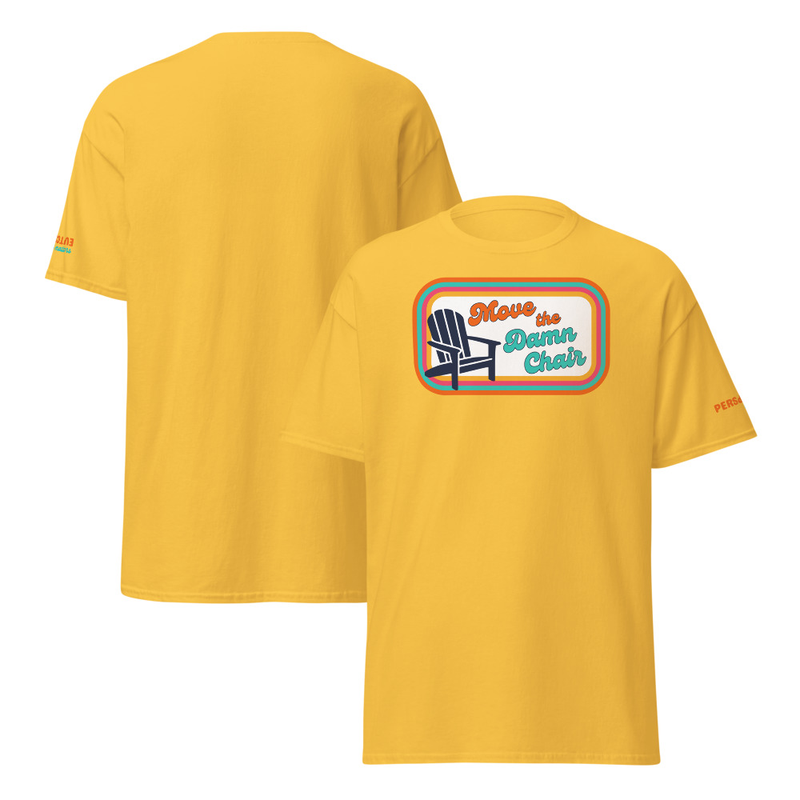 Unisex T-shirt - Chair Front, Perspective Sleeve – S, Daisy