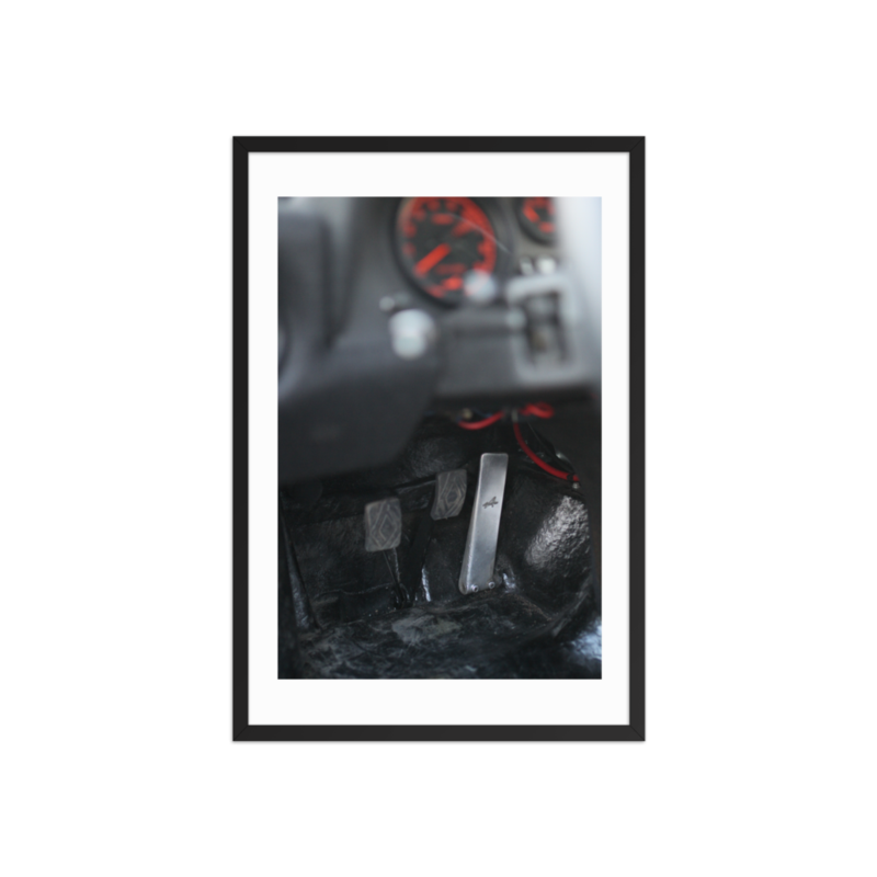 Renault Alpine A310 Gas Pedal - Framed poster (in) – 20″×30″, Black