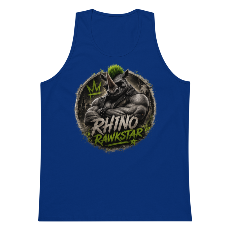 Rhino Rawkstar: Emblem Tank Top — Team Royal / S