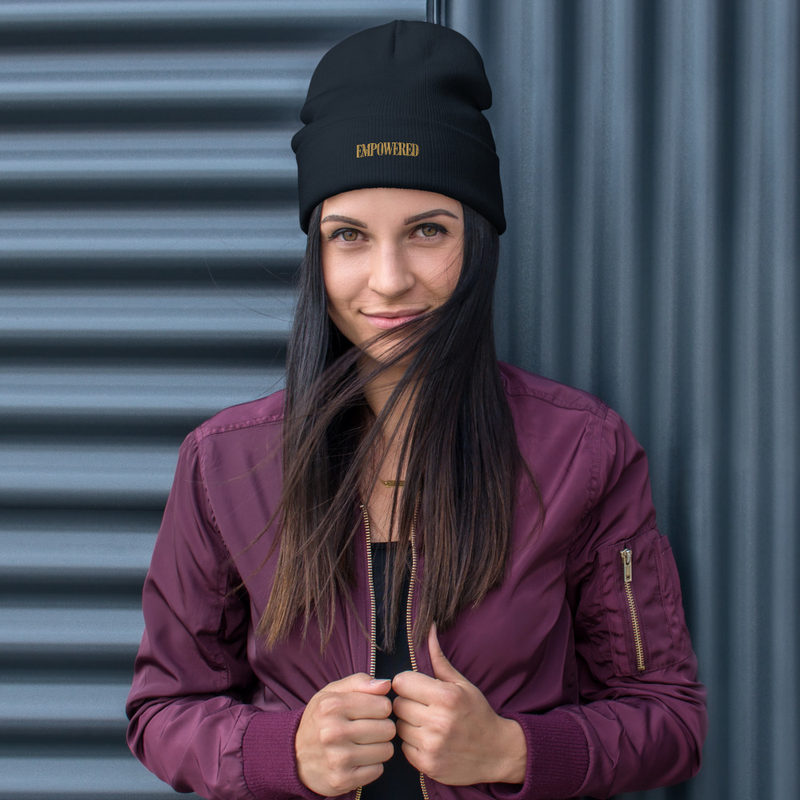 Empowered Collection | Soul Threads Embroidered Essential Beanie – One size, Navy