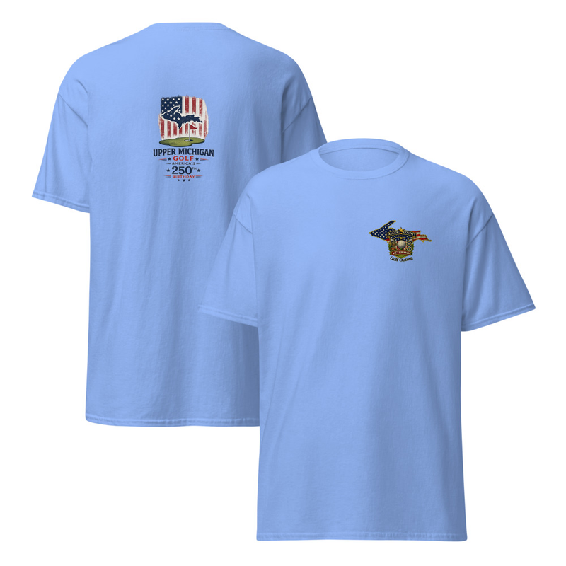 Alger County Veteran's Golf Outing Logo #4 Unisex classic tee – S, Carolina Blue