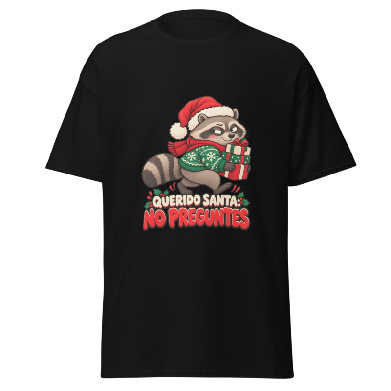 Mapache ladrón: Camiseta unisex · Negro