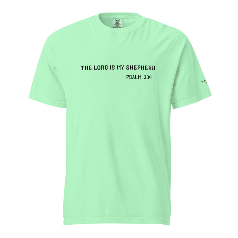 The Lord is my Shepherd Unisex garment-dyed heavyweight t-shirt – Image 2