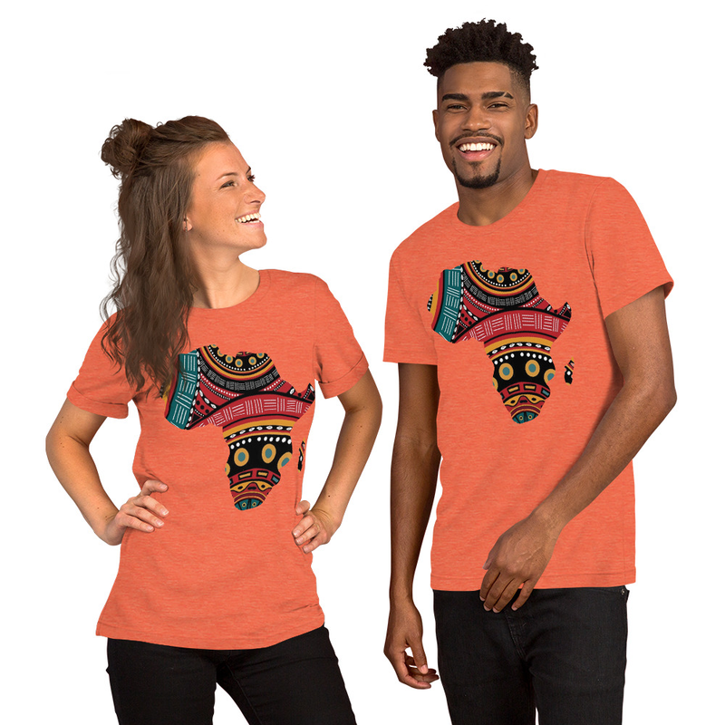 AFRIKA Unisex t-shirt – 2XL, Heather Orange