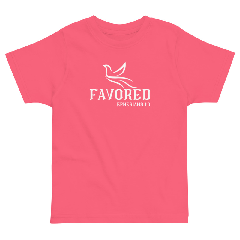 FAVORED Toddler jersey t-shirt – 2, Hot Pink