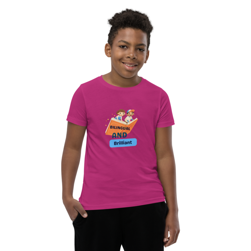 Youth Short T - Bilingual And Brilliant 2 – S, Berry