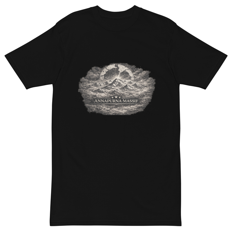 Aham Vadh: Annapurna Silence | Men’s Premium Heavyweight Tee / Black / S