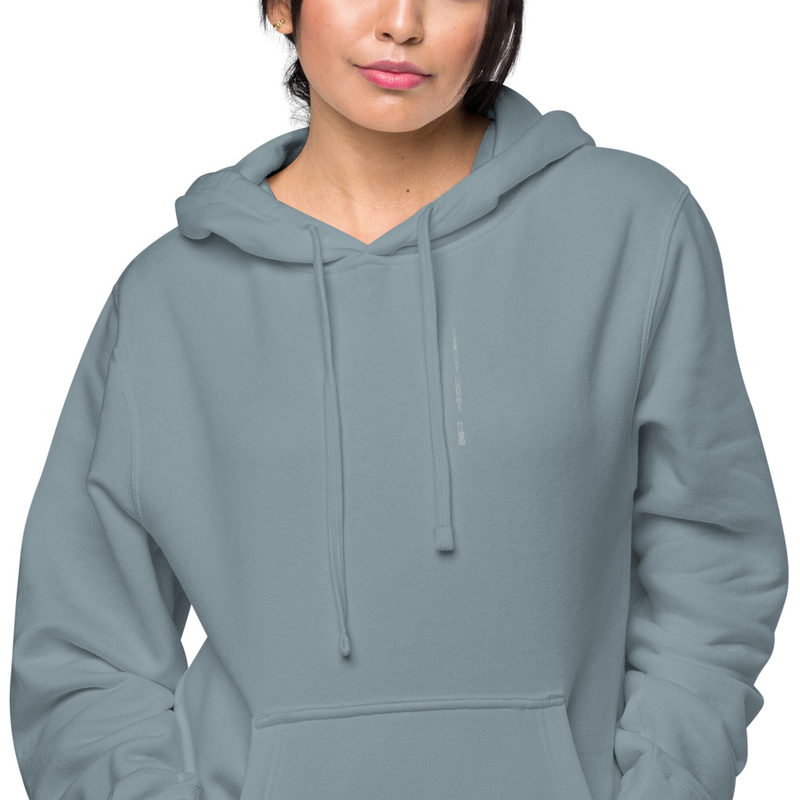 PowHer™ Unisex pigment-dyed hoodie – XL, Pigment Slate Blue