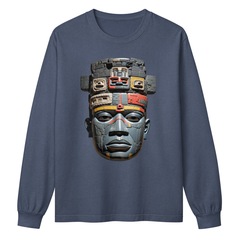 LAYER//BY//LAYER III - heavyweight long sleeve tee – XL, Washed Navy
