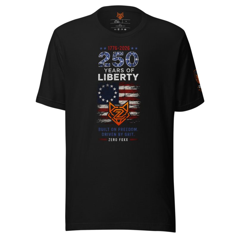 America's 250th — Built on Freedom, Driven by Grit | Tee — Black / XS