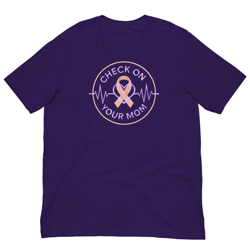 Check On Your Mom Logo t-shirt – XL, Team Purple