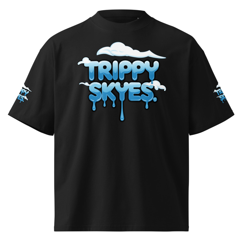 Trippy Skyes Unisex organic oversized high neck t-shirt