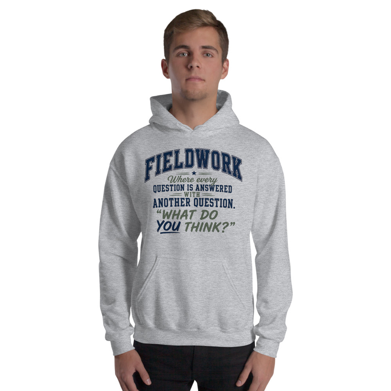Hoodie: Fieldwork: What Do You Think? | Occupational Therapy Student Hoodie – 2XL, Sport Grey