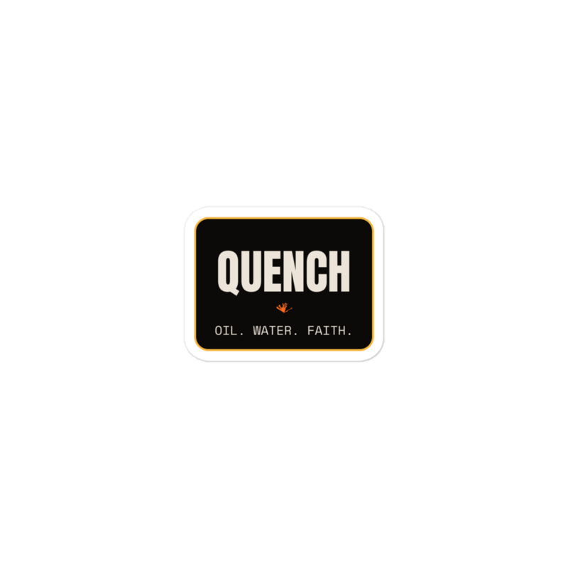 QUENCH Sticker — Blacksmithing merch