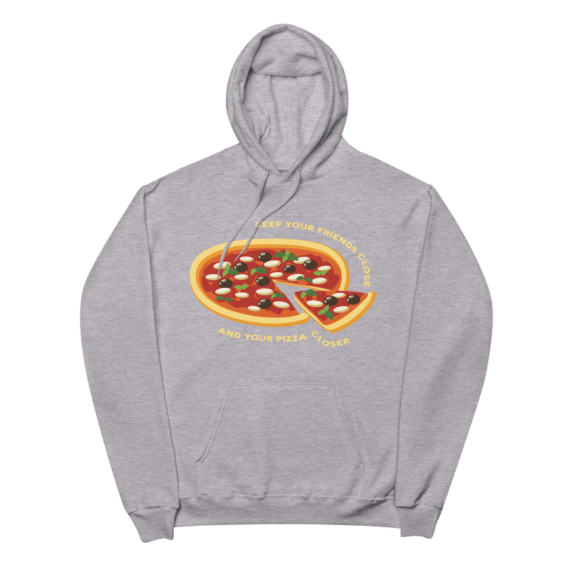 Keep Your Friends Close and Your Pizza Closer - Unisex Premium Sweater - pizza, italian, dough, pepperoni, italy, oven baked, chefs, chef,  