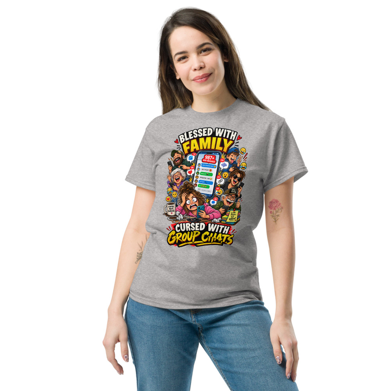 Group Chat - Unisex classic tee – 2XL, Sport Grey