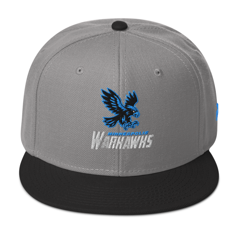 Minneapolis Warhawks - Snapback Logo Hat – One size, Black / Gray / Gray