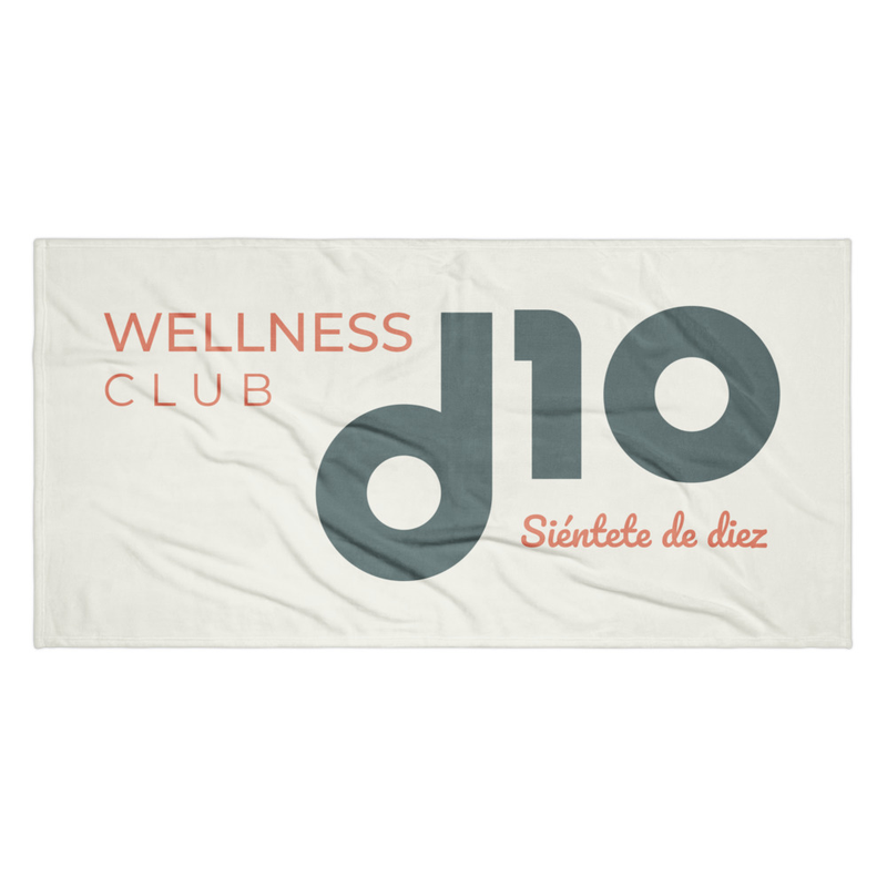 Towel | Siéntete de diez – 36″×72″, White
