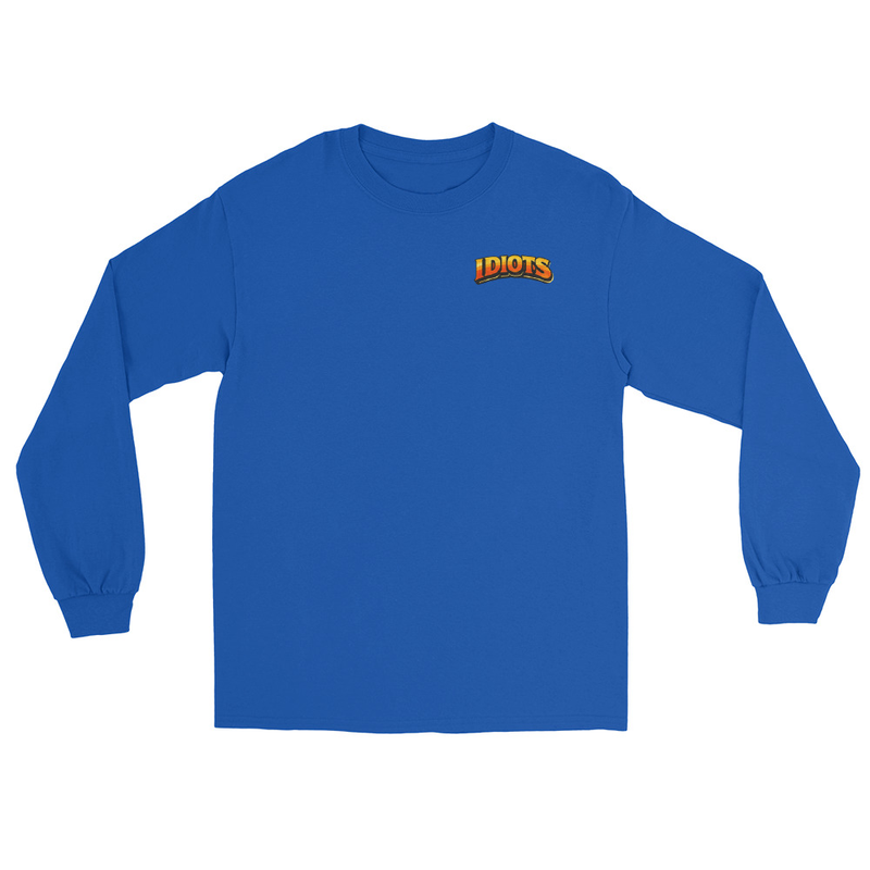 IDIOTS Classic Unisex Long Sleeve Shirt – XL, Royal