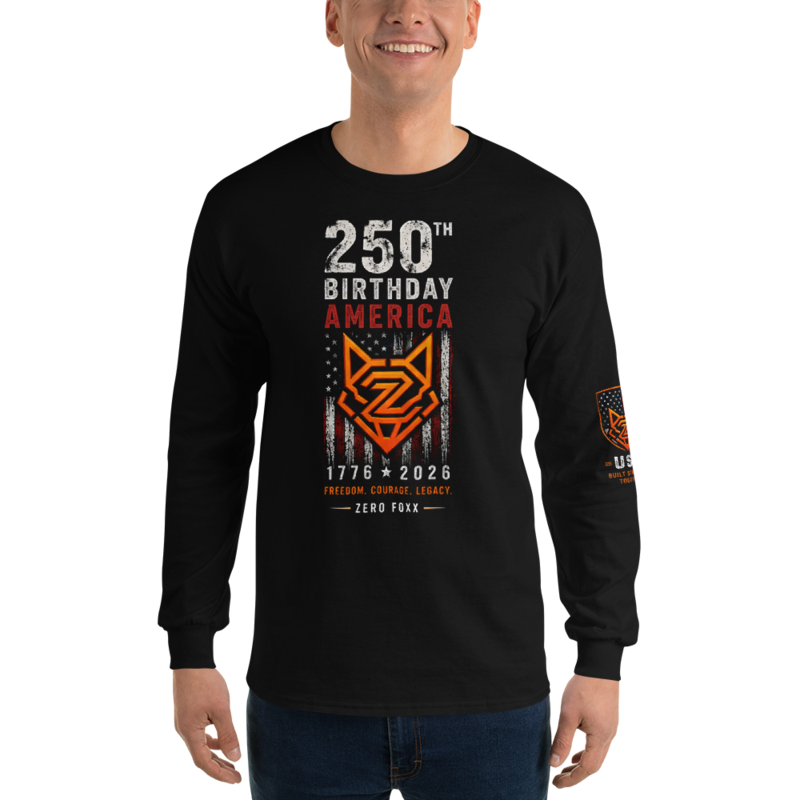 America's 250th — Freedom. Courage. Legacy. | Long Sleeve Shirt — Black / S