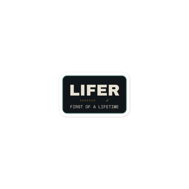 LIFER Sticker mockup