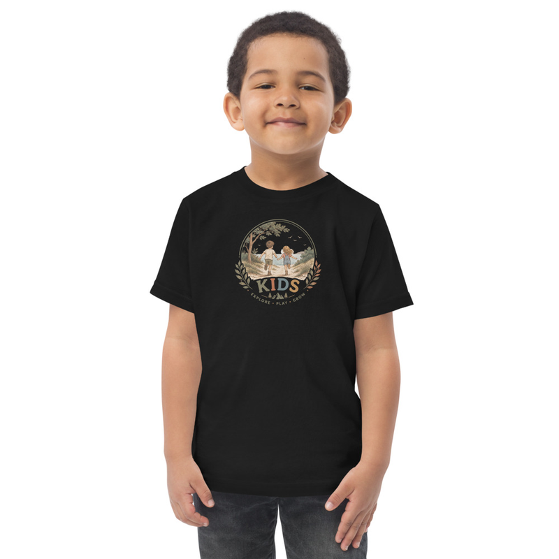 Explore Play Grow Kids T shirt – 2, Black