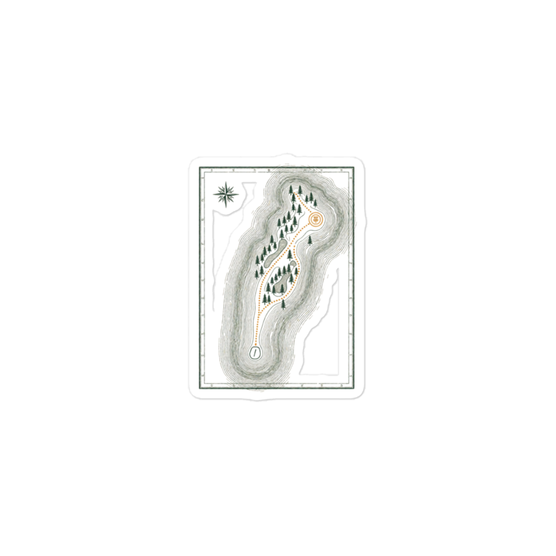 The Front Nine Sticker mockup